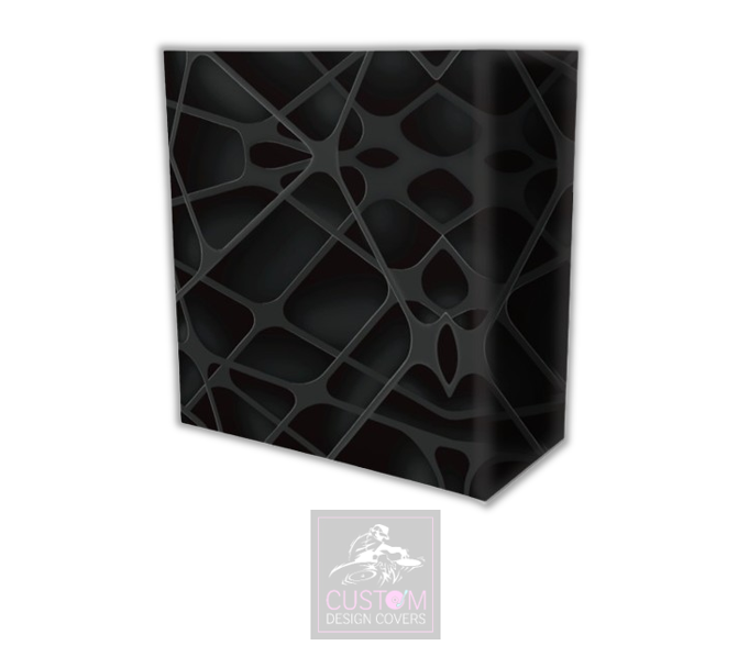 Black Abstract Lycra DJ Booth Cover