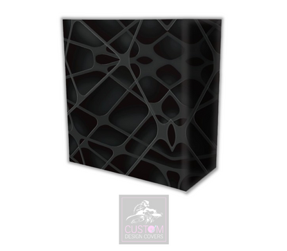 Black Abstract Lycra DJ Booth Cover