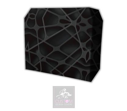 Black Abstract Lycra DJ Booth Cover