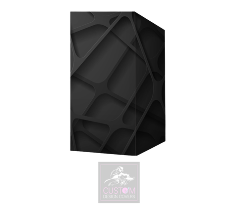Black Abstract Lycra DJ Booth Cover