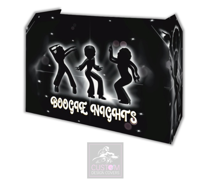 Boogie Nights (BLACK) Lycra DJ Booth Cover