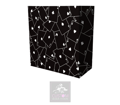 Black Casino Cards Lycra DJ Booth Cover 