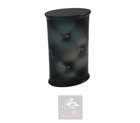 Black Chesterfield Pop Up Event Table Cover