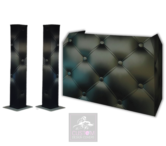 Black Chesterfield Lycra DJ Covers (PACKAGE BUNDLE)