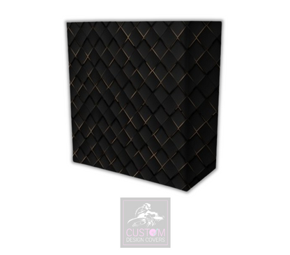 Black Gold Abstract Lycra DJ Booth Covers