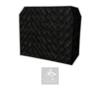 Black Gold Abstract Lycra DJ Booth Cover