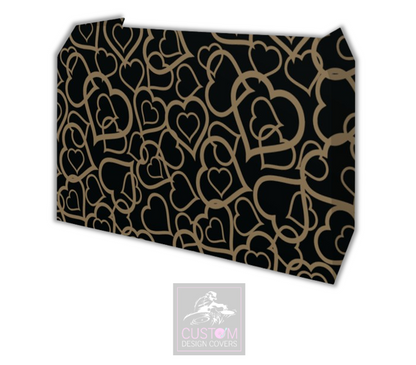 Gold Hearts Lycra DJ Booth Cover