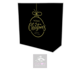 Merry Christmas Lycra DJ Booth Cover *Black/Gold*