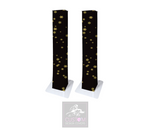 Black & Gold Snowflake Podium Covers (PAIR)