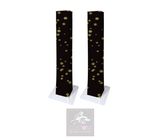 Black & Gold Snowflake Podium Covers (PAIR)