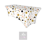 Black Gold White Spots Lycra Table Cover 