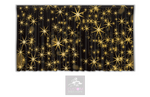 Gold Stars on Black Backdrop Curtain