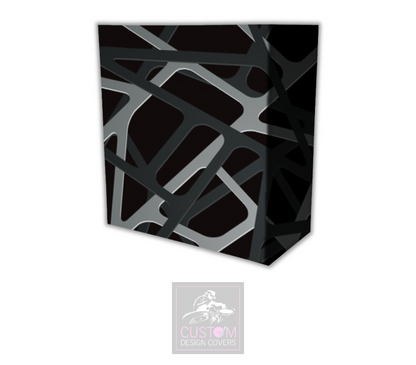 Black Grey Abstract Lycra DJ Booth Cover