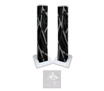 Black Grey Abstract Lycra DJ Booth Cover