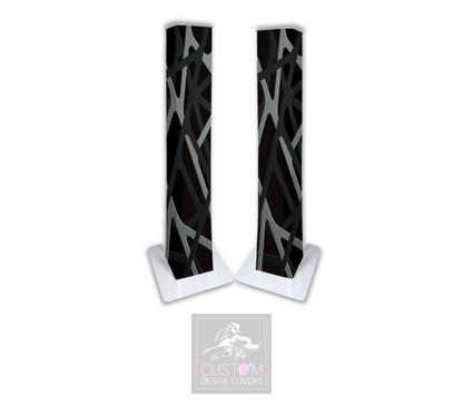 Black Grey Abstract Podium Covers (PAIR)