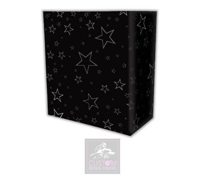 Black Grey Star Lycra DJ Booth Cover