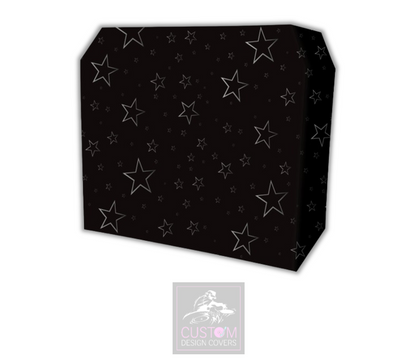 Black Grey Star Lycra DJ Booth Cover