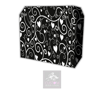 Black Hearts & Vines Lycra DJ Covers (PACKAGE BUNDLE)
