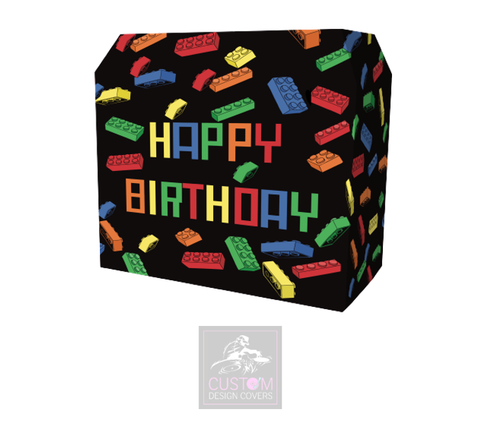 Happy Birthday BLACK Lego Lycra DJ Booth Cover