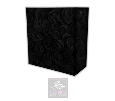 Black Roses Lycra DJ Booth Covers