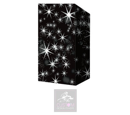 Silver/Grey Stars on Black Booth Cover Micron