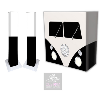 Black VW Camper Lycra DJ Covers (PACKAGE BUNDLE) - COMBI