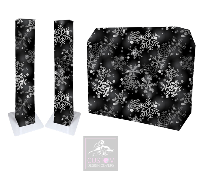 Christmas Snowflake Lycra DJ Booth Cover (PACKAGE BUNDLE) 