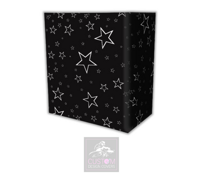 Black White Stars Lycra DJ Booth Cover