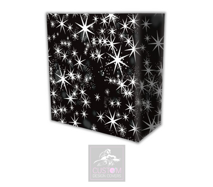 Black White Stars  Lycra DJ Booth Cover