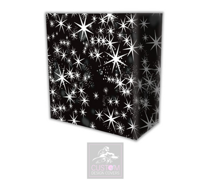 Black White Star Lycra DJ Booth Cover