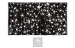 White Stars on Black Backdrop Curtain