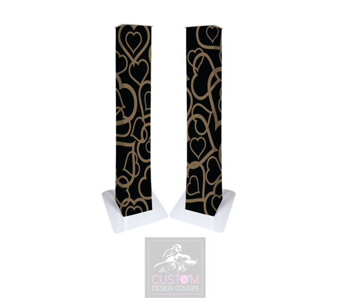 GOLD HEART PODIUM COVERS (PAIR)