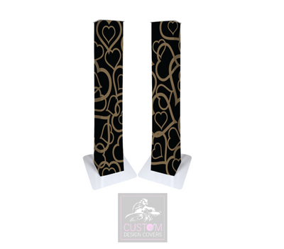 Gold Hearts Lycra DJ Covers (PACKAGE BUNDLE)
