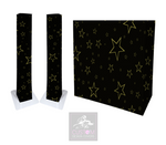 Black Gold Star Lycra DJ Covers (PACKAGE BUNDLE) - COMBI