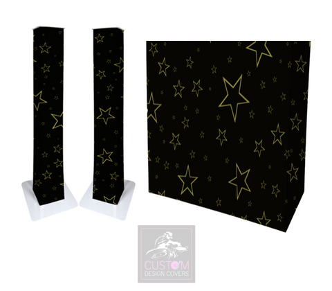 Black Gold Star Lycra DJ Covers (PACKAGE BUNDLE) - TRUSS