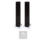 Black Grey Hearts Lycra Lycra Podiums (PAIR)