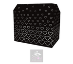 Black Grey Hearts Lycra DJ Booth Cover 