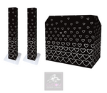 Black White Hearts Lycra DJ Cover (PACKAGE BUNDLE) - MKII 