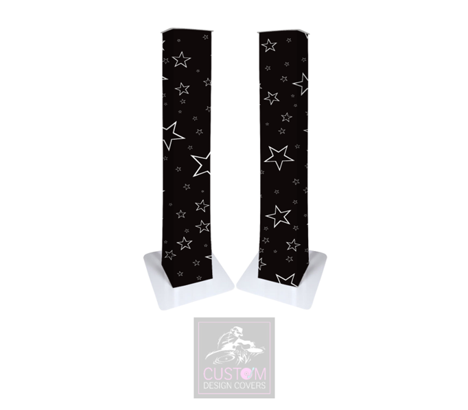 Black White Star Podium Covers (PAIR)