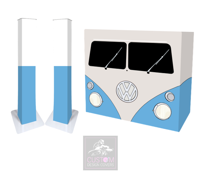 Blue VW Camper Lycra DJ Covers (PACKAGE BUNDLES) - TRUSS 