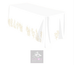 Gold Flowers Rectangle Table Cover