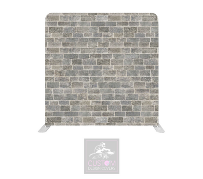 Grey Brick Wall Effect Lycra Pillowcase Backdrop Cover 
