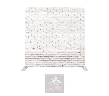 White Brick Wall Effect Lycra Pillowcase Backdrop Cover (DOUBLE SIDED)