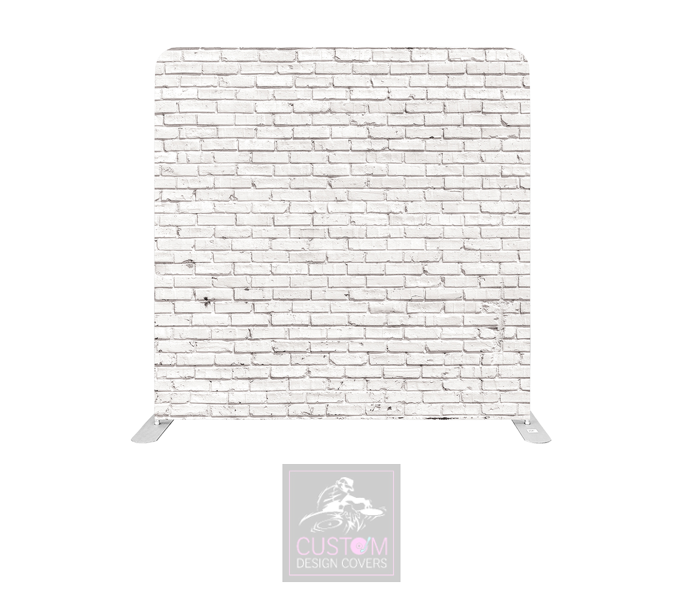 White Brick Wall Effect Lycra Pillowcase Backdrop Cover (DOUBLE SIDED)