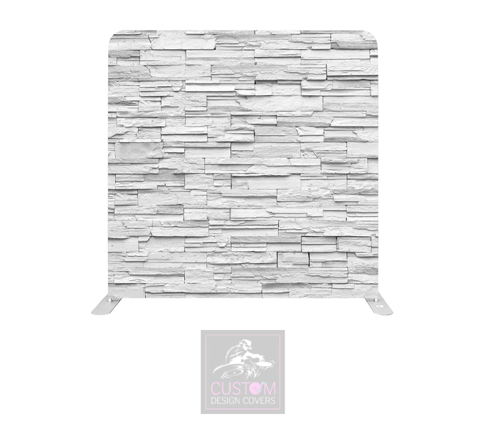 White Slate Effect Lycra Pillowcase Backdrop Cover