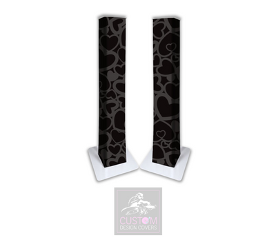 Bride & Groom Dark Hearts Lycra DJ Booth Cover (PACKAGE BUNDLE)