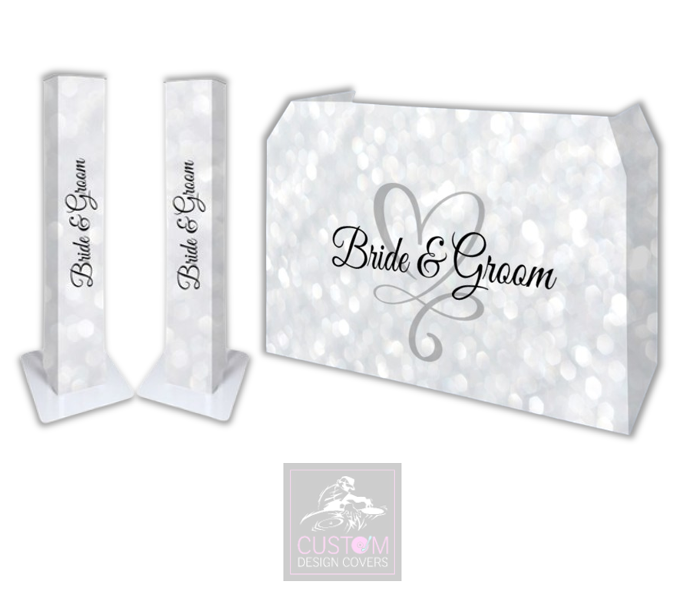 Bride & Groom Lycra DJ Booth Cover   (PACKAGE BUNDLE)