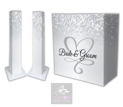 Bride & Groom DJ Lycra DJ Covers  (PACKAGE BUNDLE)