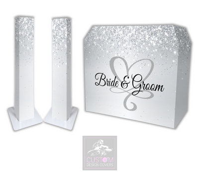Bride & Groom DJ Lycra DJ Covers  (PACKAGE BUNDLE) 