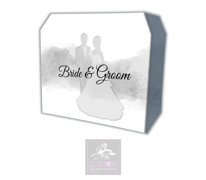 Bride & Groom *Pale Grey*  Lycra DJ Booth Covers